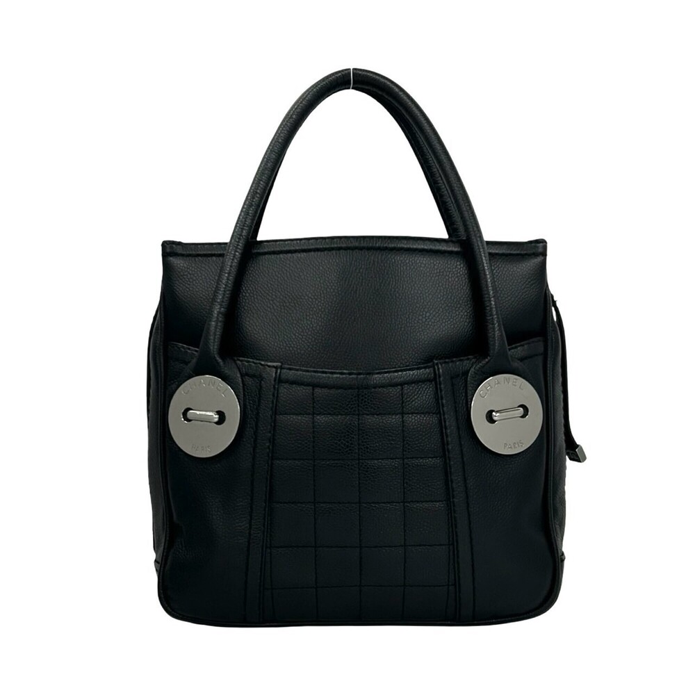 CHANEL Black Caviar Leather Tote Bag